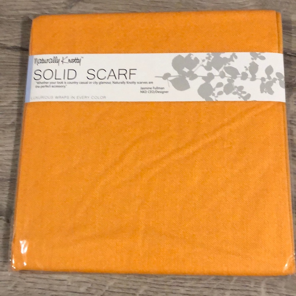 Naturally Knotty Solid Scarf Soft Tangerine Orange
